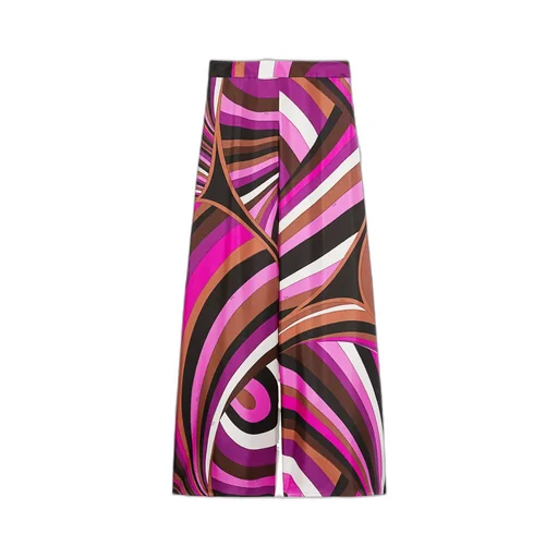 Emilio Pucci Iride-Printed Wide-Leg Trousers