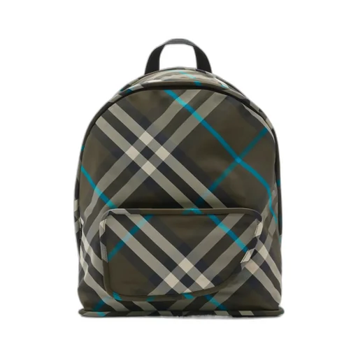 Burberry Shield Checked Zipped Backpack