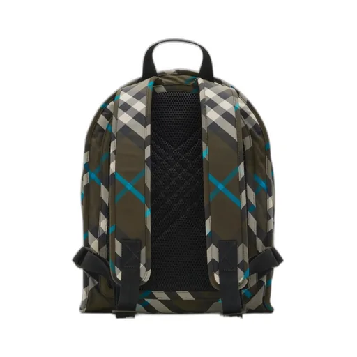 Burberry Shield Checked Zipped Backpack