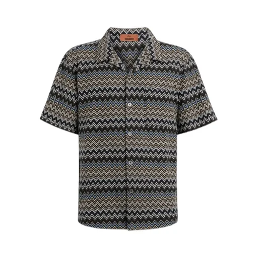 Missoni Zigzag Bowling-Cut Knitted Shirt