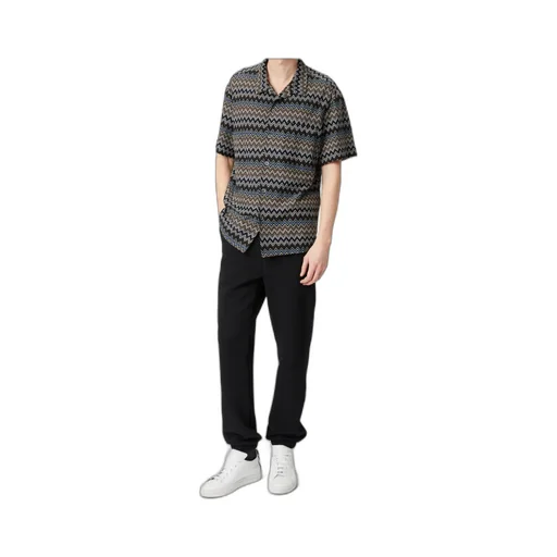Missoni Zigzag Bowling-Cut Knitted Shirt