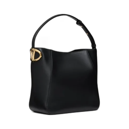 Valentino Vlogo Signature Clasp Fastening Bucket Bag