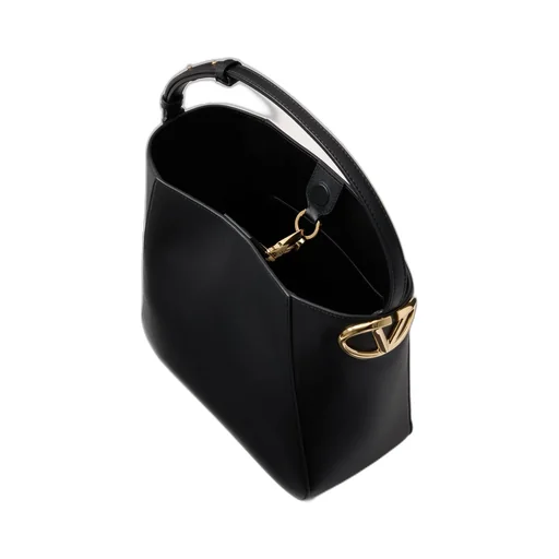 Valentino Vlogo Signature Clasp Fastening Bucket Bag
