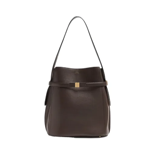 Totme Logo Detailed Belted Bucket Bag