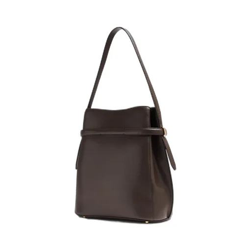 Totme Logo Detailed Belted Bucket Bag