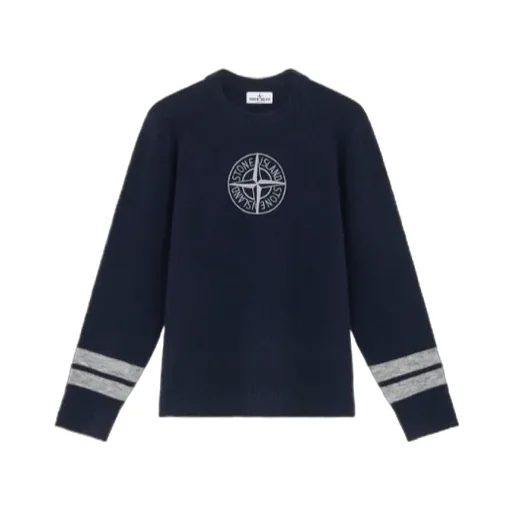 Stone Island Junior Compass Embroidered Crewneck Jumper