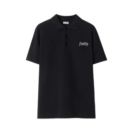 Burberry Logo Embroidered Short Sleeved Polo Shirt