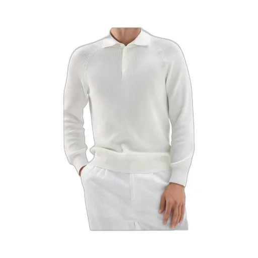 Brunello Cucinelli Long Sleeved Knitted Polo Jumper
