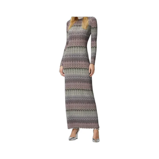 Missoni Greek-Motif Open-Back Knitted Maxi Dress