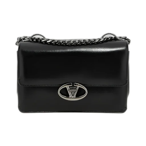 Valentino Vlogo Plaque Foldover Top Shoulder Bag
