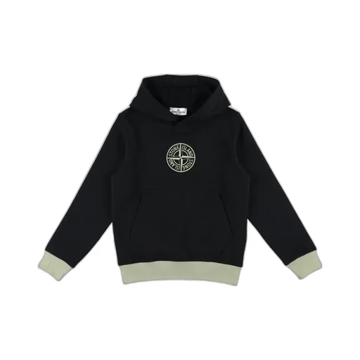 Stone Island Junior Logo Embroidered Hoodie