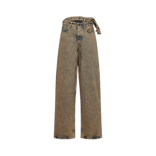 Y/Project Logo Patch Double Waist Jeans