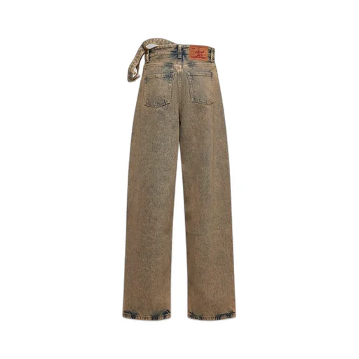 Y/Project Logo Patch Double Waist Jeans