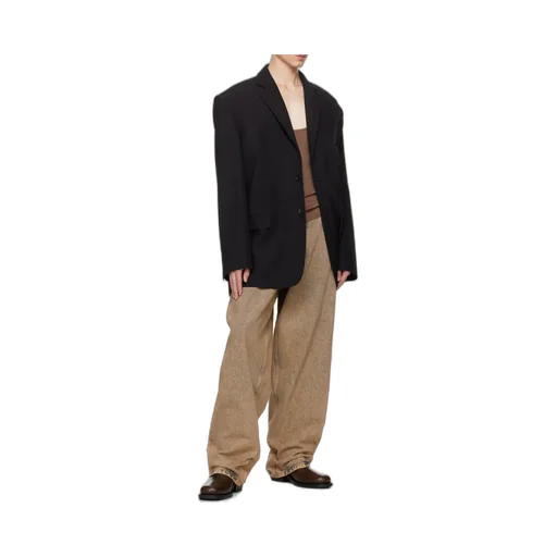 Y/Project Logo Patch Double Waist Jeans