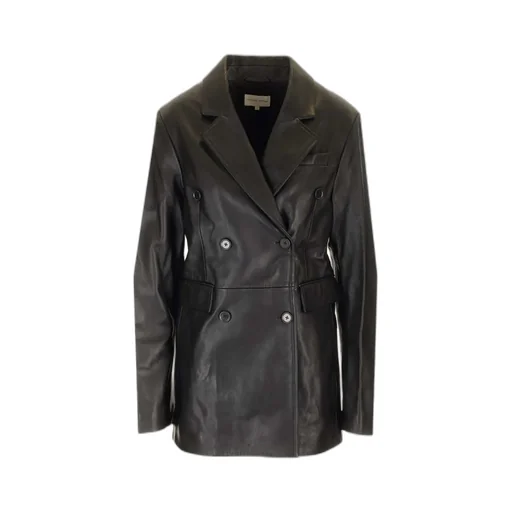 Loulou Studio Benetra Double Breasted Leather Jacket