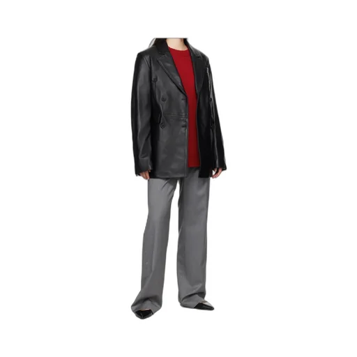 Loulou Studio Benetra Double Breasted Leather Jacket