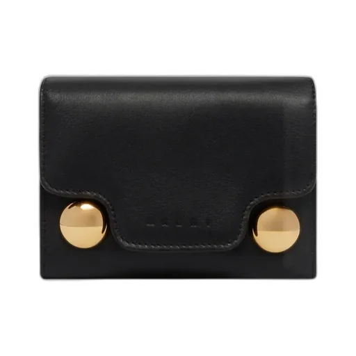 Marni Logo-Debossed Foldover Top Wallet
