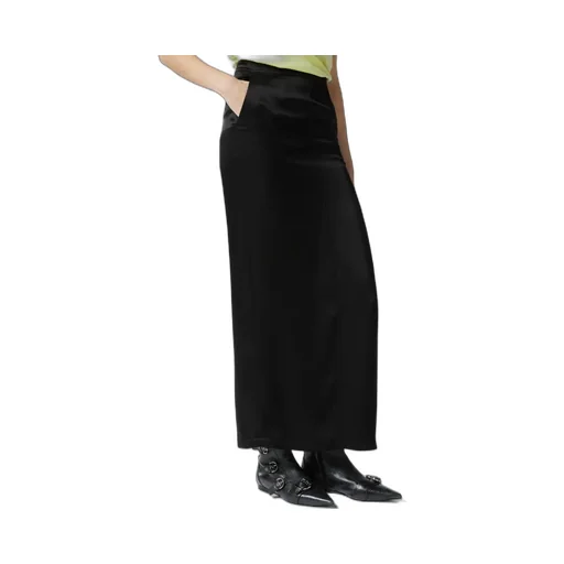 Pinko Rear Slit Long Satin Skirt