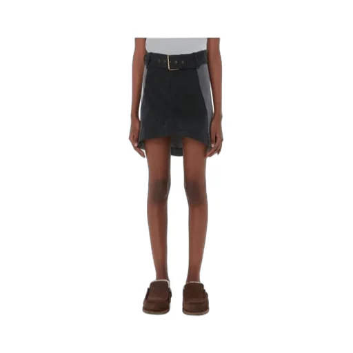 Panelled Mini Denim Skirt