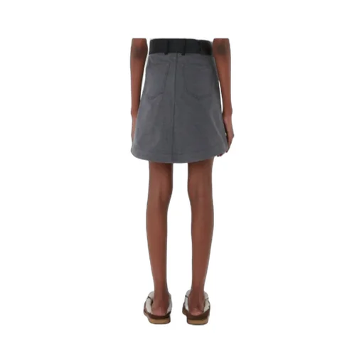 Panelled Mini Denim Skirt