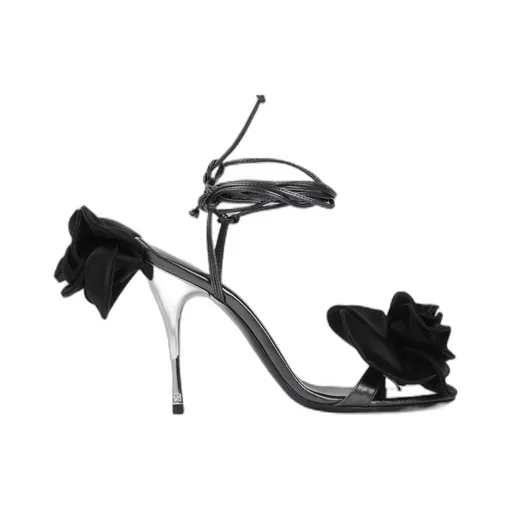 105Mm Floral-Appliqué Sandals