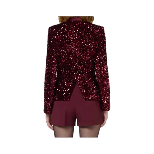 Elisabetta Franchi Double Breasted Sequin Embellished Blazer