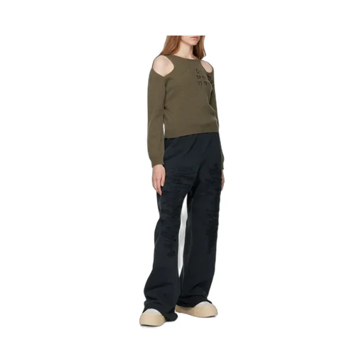 Mm6 Maison Margiela Crewneck Cut-Out Jumper