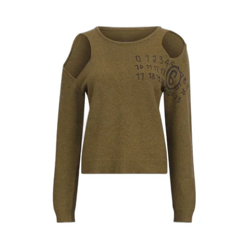 Mm6 Maison Margiela Crewneck Cut-Out Jumper