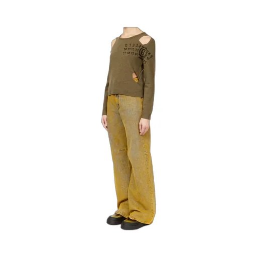 Mm6 Maison Margiela Crewneck Cut-Out Jumper