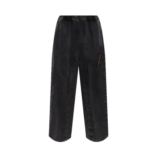 Y/Project Logo-Embroidered Drop Crotch Jeans