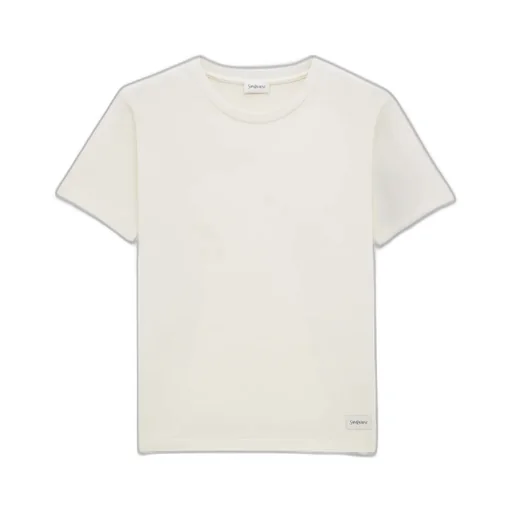 Saint Laurent Logo Patch Crewneck T-Shirt