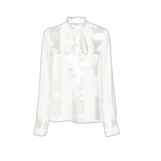 Stella Mccartney Pussy-Bow Straight Hem Shirt