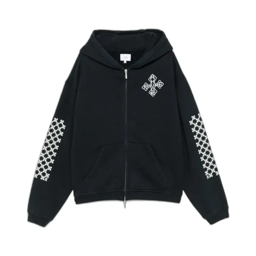 Rhude Cross Zip-Up Hoodie