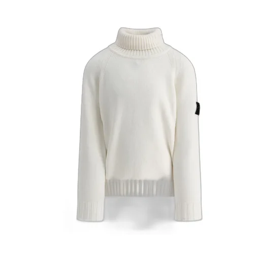 Stone Island Junior Logo Patch Turtleneck Jumper