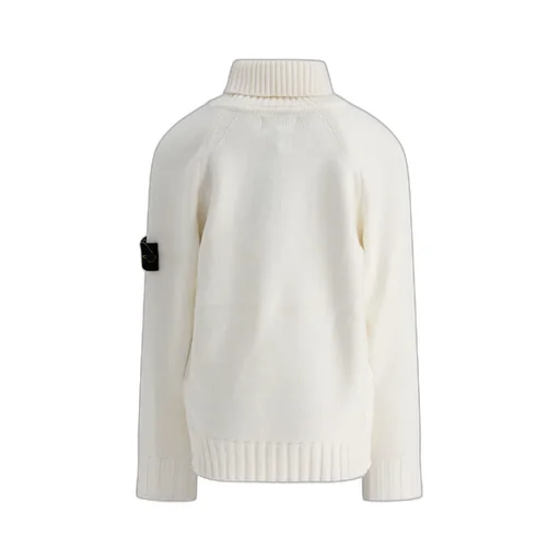 Stone Island Junior Logo Patch Turtleneck Jumper