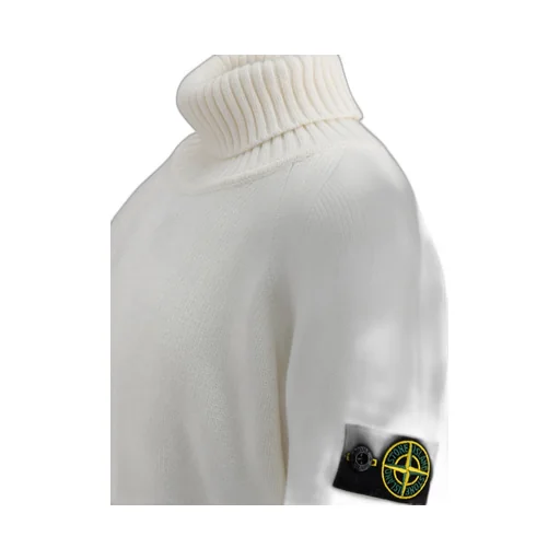 Stone Island Junior Logo Patch Turtleneck Jumper