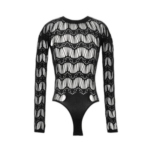 Saint Laurent Ladder-Knit Crewneck Bodysuit