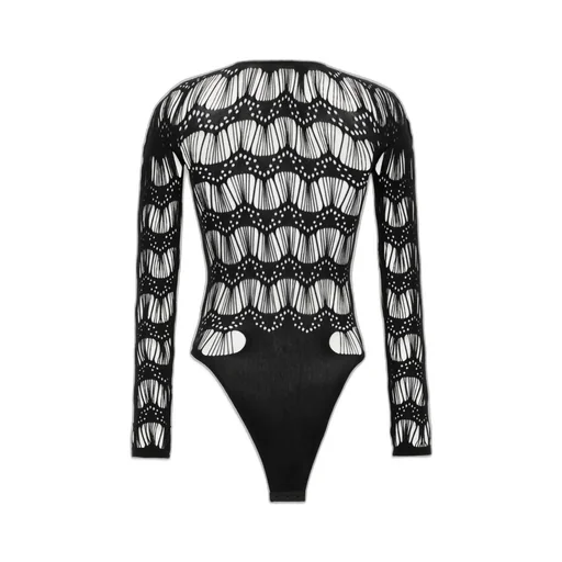Saint Laurent Ladder-Knit Crewneck Bodysuit