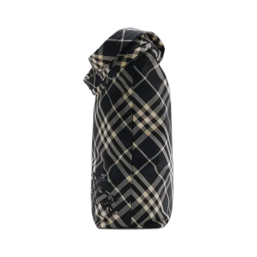 Burberry Checkered Logo Embroidered Tote Bag