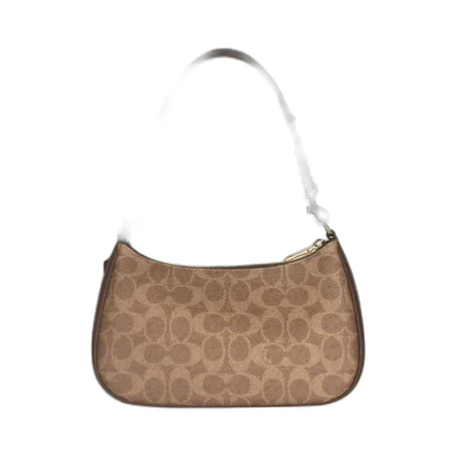 Logo Zipper Shoulder Bag