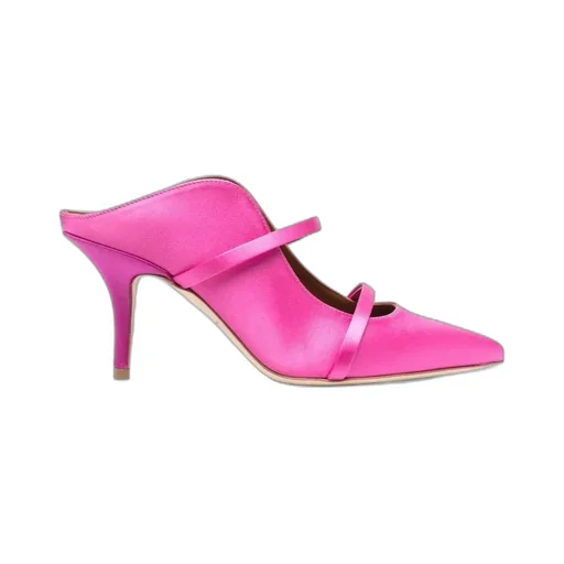 Satin Finish Pointed Toe Mules
