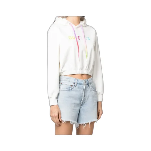 Logo-Print Cropped Hoodie