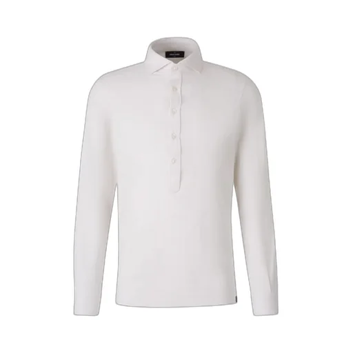Buttoned-Cuffs Long-Sleeves Polo Shirt