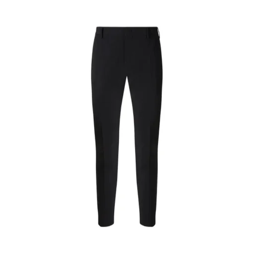 Pull-Tab Detail Straight-Leg Trousers