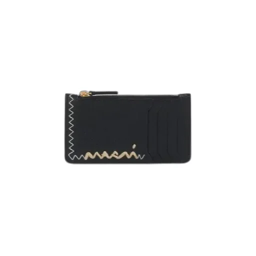 Marni Logo Embroidered Card Holder