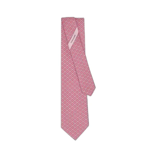 Salvatore Ferragamo Gancini Printed Silk Tie