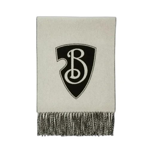 Burberry Logo Jacquard Fringed-Edge Scarf