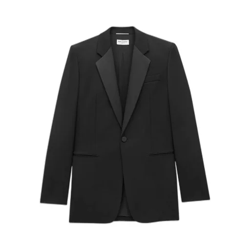 Saint Laurent Classic Long-Sleeve Tuxedo Blazer