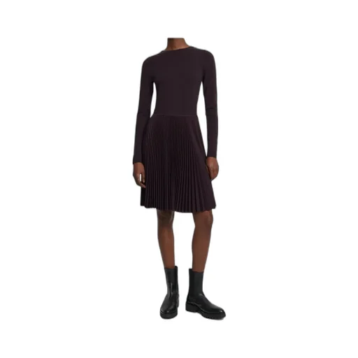 Long-Sleeved Wool-Blended Dress