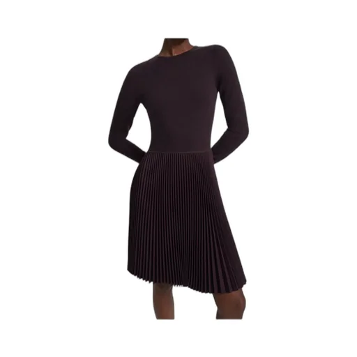 Long-Sleeved Wool-Blended Dress